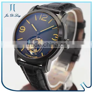 China Online Shopping Vogue Watch High Quality Leather Automatic Mechanical Watch thumbnail-1