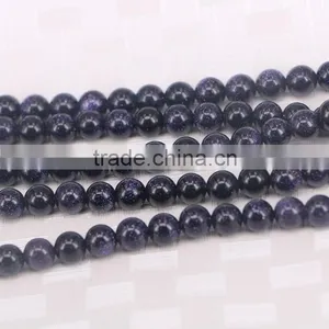 8mm Blue Sand Stone Round Beads 15.5" --5 Strands thumbnail-2