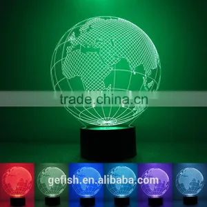 Cheap 3D Acrylic Table Earth Lamp Christmas Gift thumbnail-1
