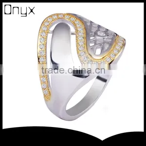 925 Sterling Silver Net Shaped Letter s Ring With Gold Plated for Women thumbnail-1