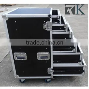 Custom Work Box 6 Drawers Table Top Lid Road Flight Case thumbnail-1