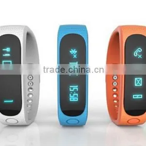 2015 Hot Sell Smart Wrist Band Smart Bracelet Waterproof IP67 Bluetooth 4.0 E02 Wristband Activity Tracker thumbnail-3