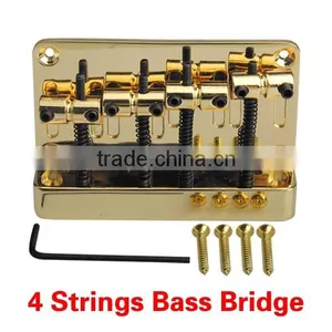 High Quality Vintage Gold 4 Strings Bass Bridge Jazz Guitar Tone Metal Golden Upgrade Guitar Accessories thumbnail-5