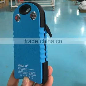 Hot Selling LED Light 10000mah Solar Power Bank Solar Charger Portable thumbnail-1