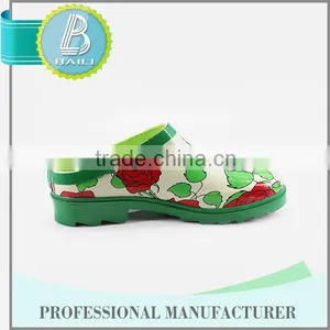 Most Popular Customised Designs Colorful Waterproof Wedge Heel Rain Boots thumbnail-1