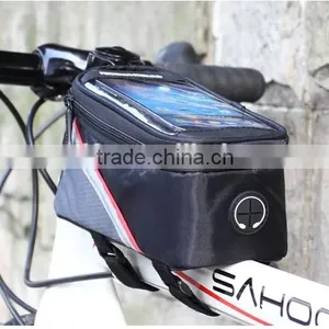 Bicycle Waterproof Smartphone Bag Bike Handlebar Phone Bag Touchscreen Bag thumbnail-4