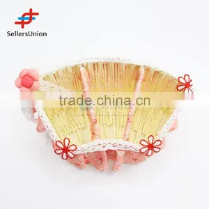 2017 No.1 Yiwu Agent Hot Sale Export Commission Agent Beautiful Basket/Flower Basket With Flowers thumbnail-1