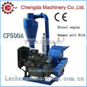 15HP Factory Supply Driven by Diesel Engine Powdered Carbon Crusher Cotton Stalk Hammer Mill thumbnail-1