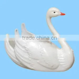 Hot Selling Ceramic Home Decorative Swan Figurine thumbnail-1