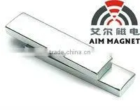 Block 1/2 " x 1/2 " x 1/8 "zinc Coated High Intrinsic Coercive Force Neodymium Magnet thumbnail-1