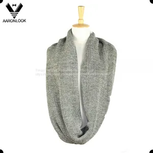 2017 Two Tone Knitted Winter Thick Loop Scarf thumbnail-3