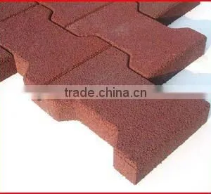 Horse Racing Care Red Face Dog-bone Pavers Rubber Brick Tile 40mm Thickness thumbnail-1