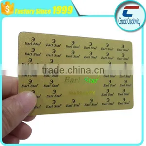 Metallic Effect Golden Hot Stamping PVC Card With Customized Design thumbnail-2