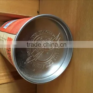 Customized LOGO Metal Tin Lid Cardboard Paper Tube thumbnail-1