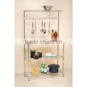 Beautiful 3-tier Stainless Steel Kitchen Storage Stand thumbnail-1
