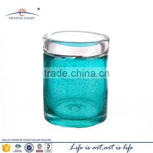Bubble Style Tea Light Glass Candle Shade; Hand Blown Candle Glass Jar Shade thumbnail-2