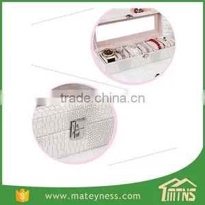 6 Slots Crocodile Grain PU Watch Packaging Box thumbnail-3