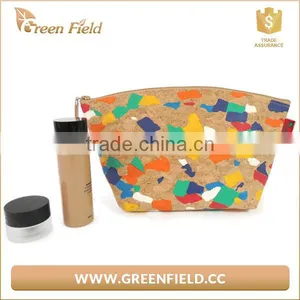 Portugal Cork Fabric Travel Cosmetic Pouch Eco Cork Bag thumbnail-2