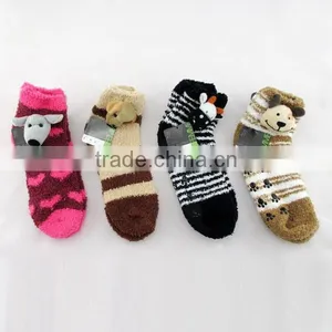 Soft Non-slip Lady Floor 3d Cartoon Girl Tube Sock thumbnail-2