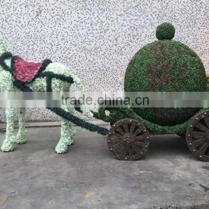 CHY100902 Wholesale Topiary Animal Frame/artificial Boxwood Animal Sculpture thumbnail-1