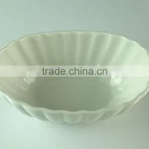 Stocked White Ceramic Dessert Serving Bowl thumbnail-2