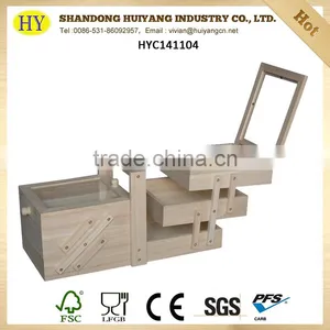 Wholesale Custom Foldable Wooden Sewing Box thumbnail-1