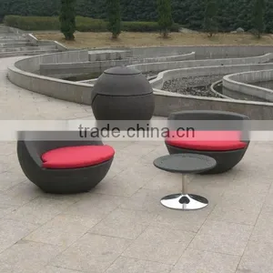 Rattan Coffee Table and Chairs for Patio, Yard, Coffee Shop thumbnail-3