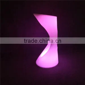 Contemporary Counter Height LED Lighting Plastic Bar Stool With 16 Colours Change thumbnail-2