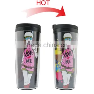 Color Changing PS PP Inner Plastic Thermos Mug thumbnail-5