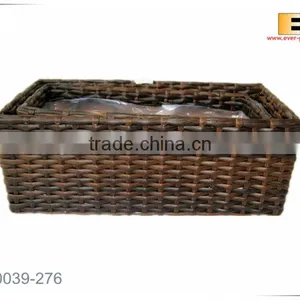 Rectangle PE Rattan Plastic Flower Pot thumbnail-2