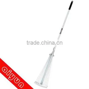 Lawn Rake Aluminium Handle Garden Tools Farming Rake Leaf Rake Telescopic thumbnail-1