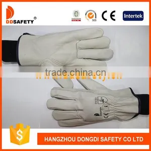 DDSAFETY Cheapest Wholesale Cow Grain Leather Glove Motorcycle Glove thumbnail-1