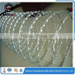 Galvanized Concertina Stainless Steel Razor Barbed Wire Blade Wire Fence thumbnail-4
