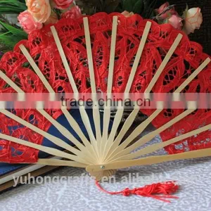Chinese Bamboo Lace Fan thumbnail-4