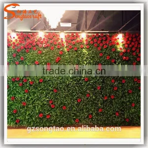 Man-made Artificial Flower Wall Wedding Decoration Artificial Flowers Walls New Design Customized Artificial Flower Wall thumbnail-4