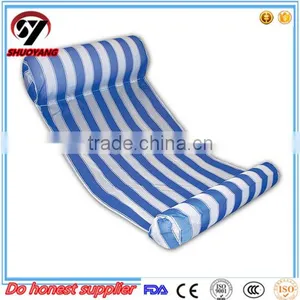 Logo Accept Wholesale Nylon Swimming Pool Floating Inflatable Water Hammock thumbnail-4