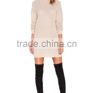 2016 Hot Sale Light Pink Girls Cheap Sweater Dresses Wholesale thumbnail-4