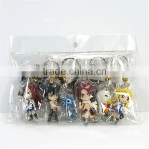 Wholesale Cartoon Anime Souvenirs Toy the Fairy Tail Figure Keychain for Children Gift thumbnail-2