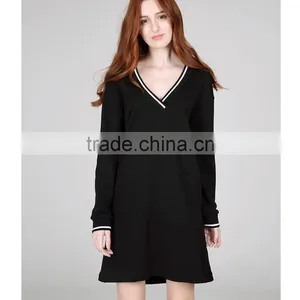 Long Sleeve Casual Summer Women Dress Cotton thumbnail-1