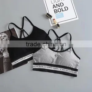 Fashion Comfortable Wireless Criss Cross Back Yoga Women Sports Bra thumbnail-1