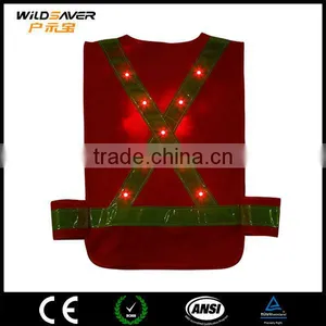 Orange Waistcoat Waterproof Relfective Workwear LED Security Shirt thumbnail-2