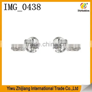 New 2017 Latest Gold Earring Designs Jewelry Accessories Round Zircon Stud Earring thumbnail-1