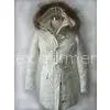 White Duck Feather Womens Long Down Coat With Polyester Shell thumbnail-1