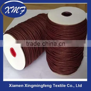 Colored Braided Fabric Waxed Cotton Cord for Shoelace thumbnail-1