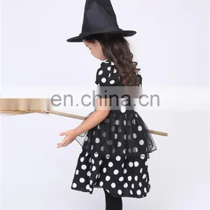 New Arrival Black With White Dot Halloween Witch Costume FGCC-0153 thumbnail-5