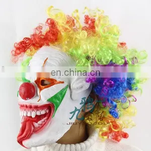 Scary Horror Clown Mask With Wigs thumbnail-2