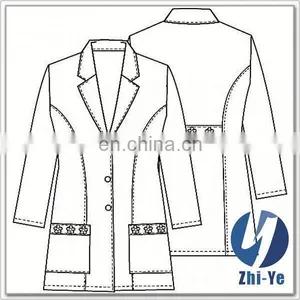Hospital Lab Coats Fashion Casual Ladies Lab Coat thumbnail-2