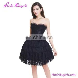 Fast Shipping Lace Strapless Body Shaper Dress Corset Sexy thumbnail-3