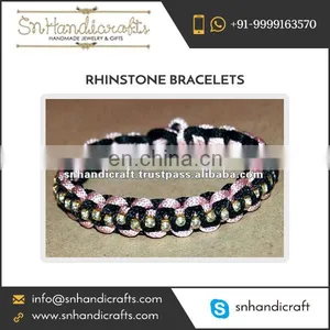 Top Quality High Material Use Rope Rhinestone Bracelet for Sale thumbnail-1
