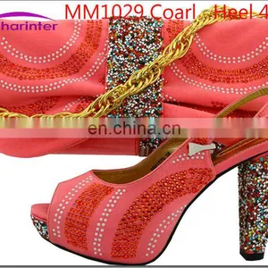 Italian Shoes and Bag Set High Heel Women Handbags With Shoes thumbnail-1